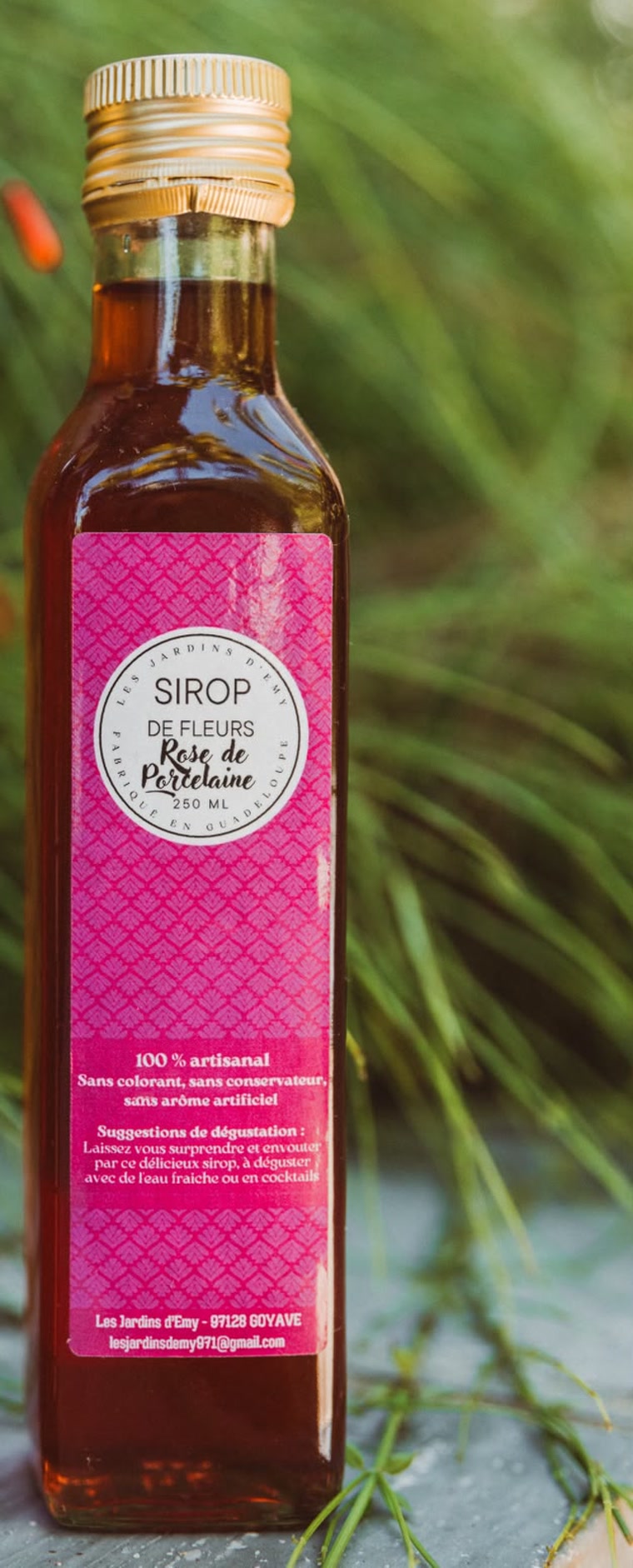 Sirop de fleurs Rose de Porcelaine 250 ml — Les Jardins d'Emy